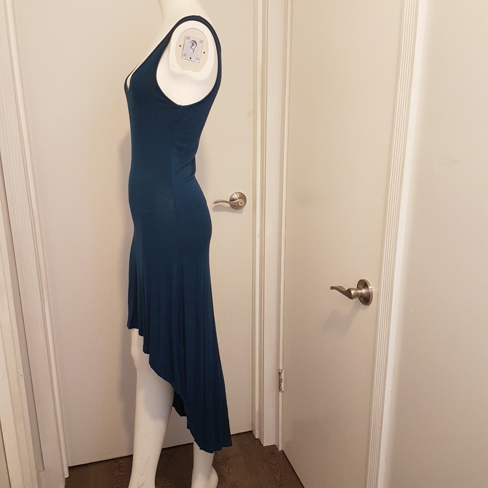 Casual jersey knit high low dress s